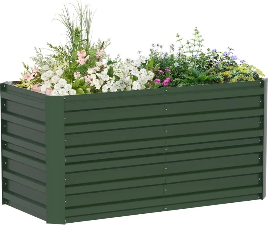 Jardinière surélevée en métal 975 L, 180 x 90 x 58 cm
