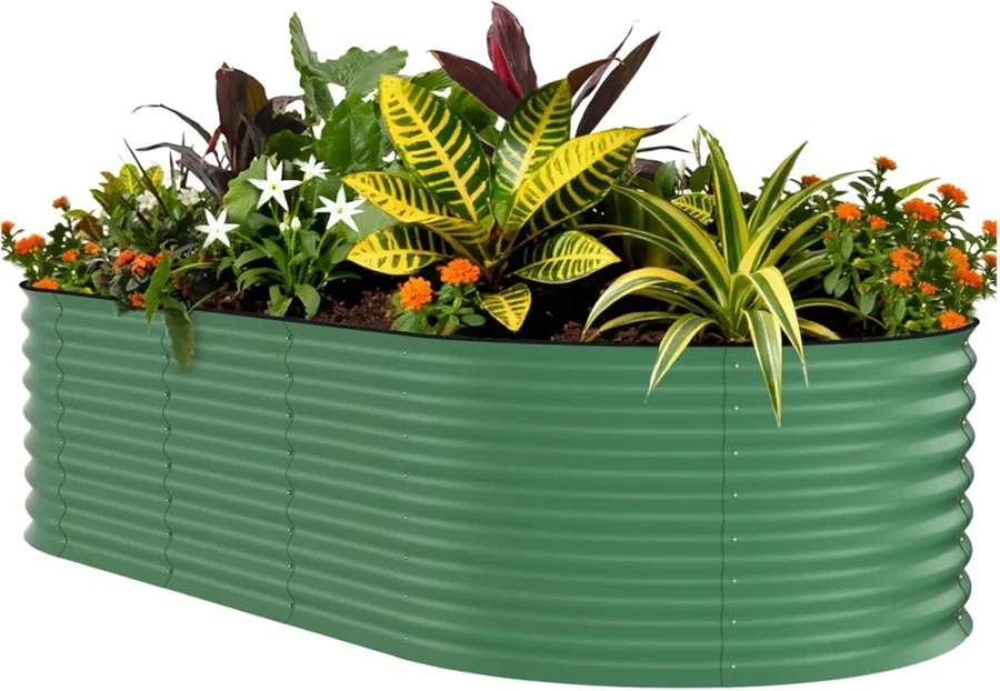 Jardinière surélevée en métal galvanisé 3 x 1,2 m