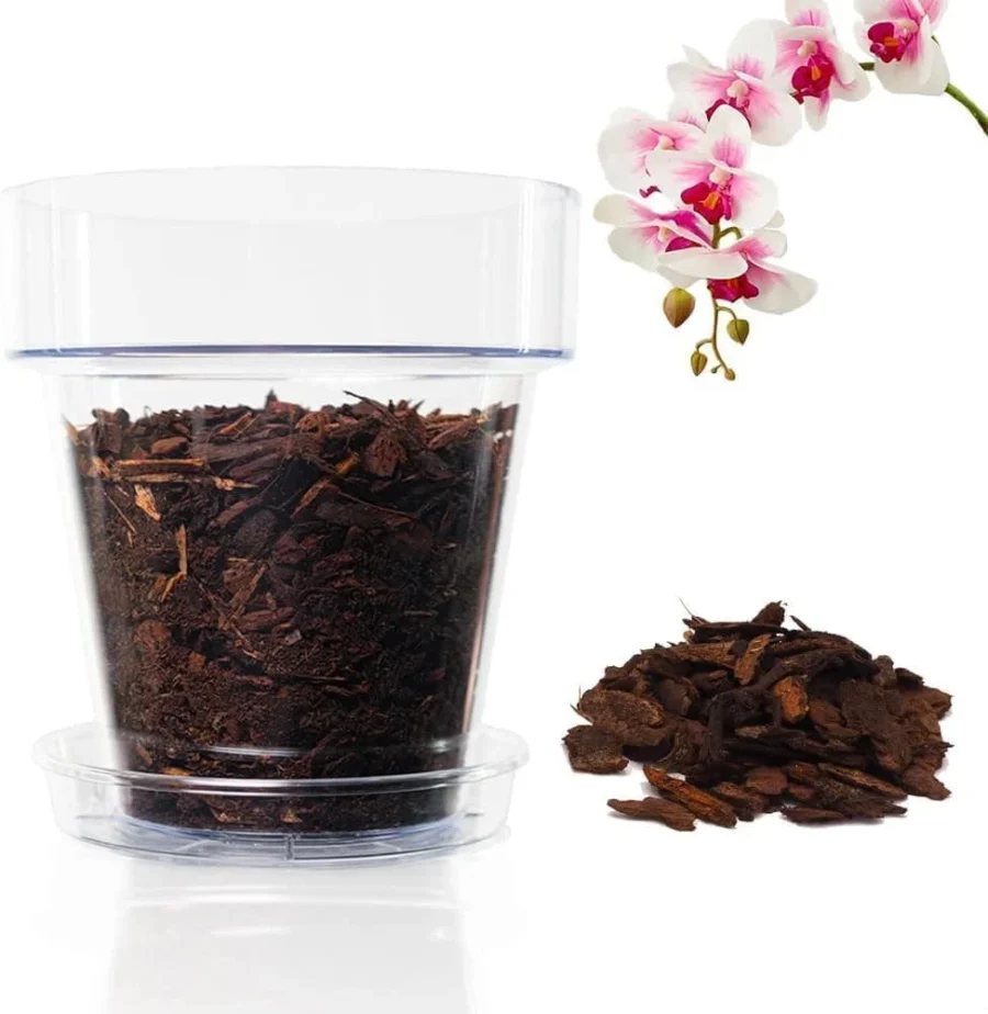 Kit de rempotage orchidées avec substrat, 16 cm