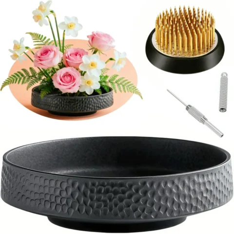 Kit ikebana bol motif marteau et grenouille fleurie