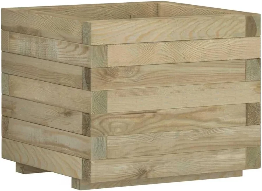 Lit de jardin surélevé carré en bois de pin, 50 cm
