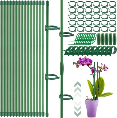 Lot de 15 tuteurs réglables 30 à 150 cm pour orchidées