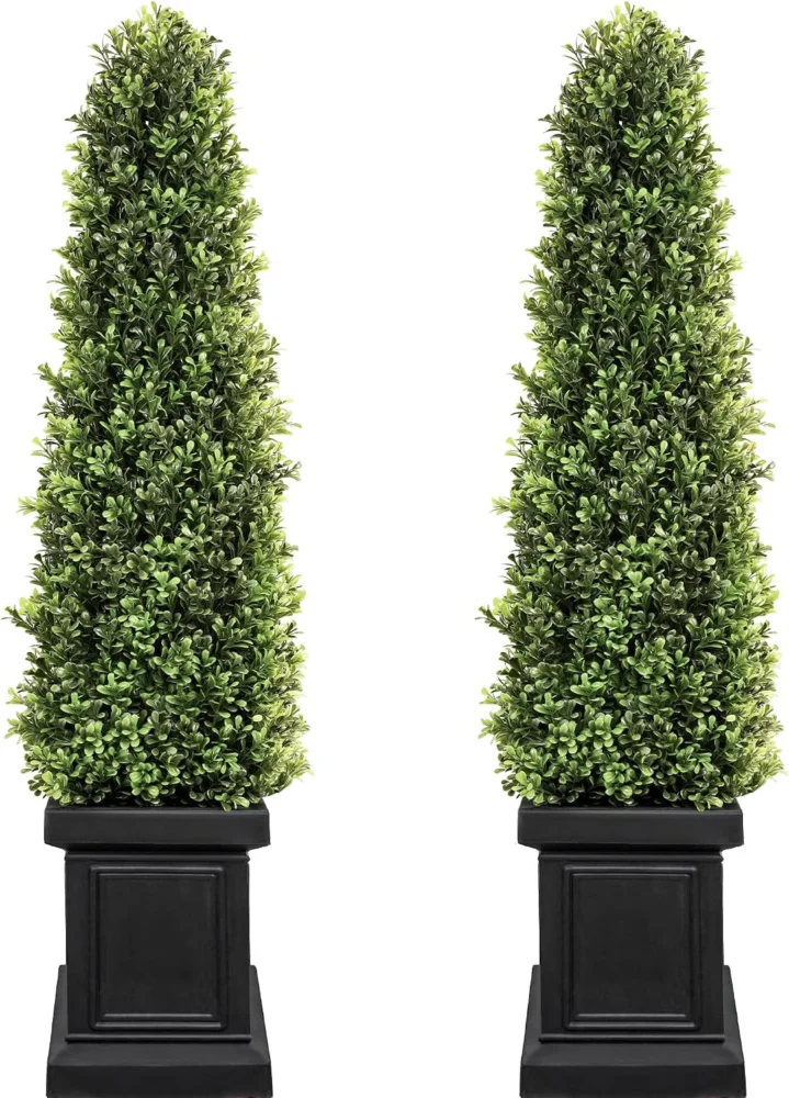 Lot de 2 buis topiaires artificiels sphériques 1,1 m