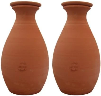 Lot de 2 ollas en terre cuite à enterrer 1,5 L