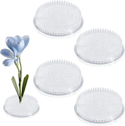 Lot de 4 grenouilles à fleurs rondes transparentes