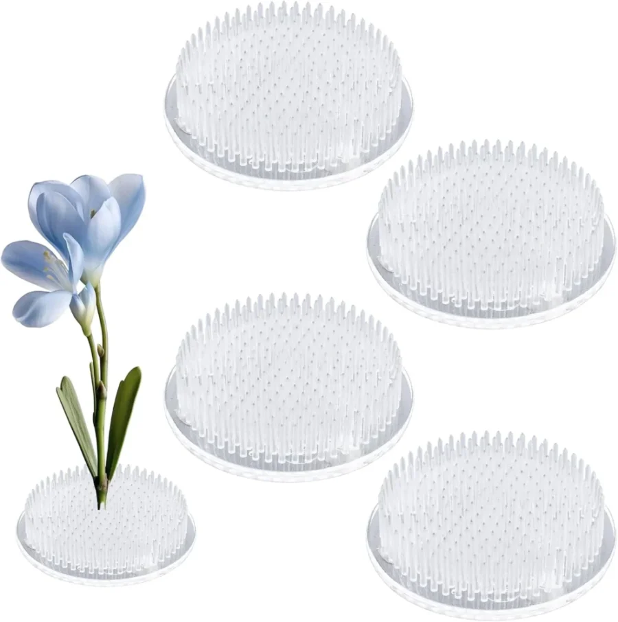 Lot de 4 grenouilles à fleurs rondes transparentes