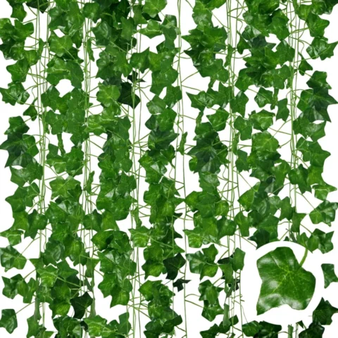 Lot de 6 guirlandes de lierre artificiel, 210 cm