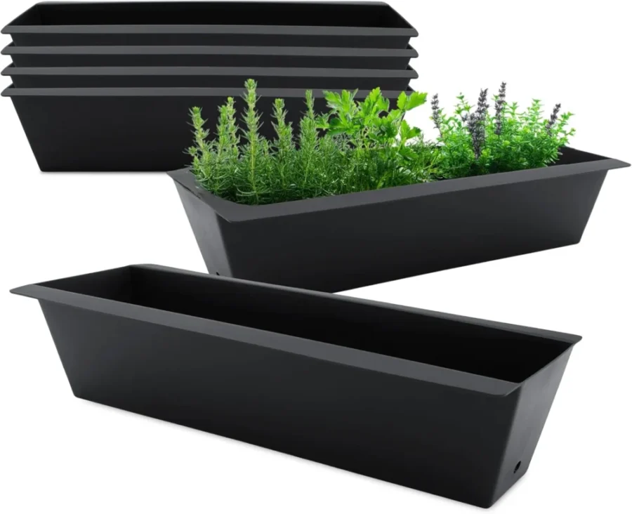 Lot de 6 inserts pour palette en plastique anthracite