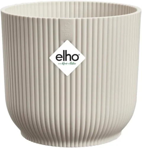 Mini pot de fleurs Elho Vibes Fold blanc lin, 9 cm