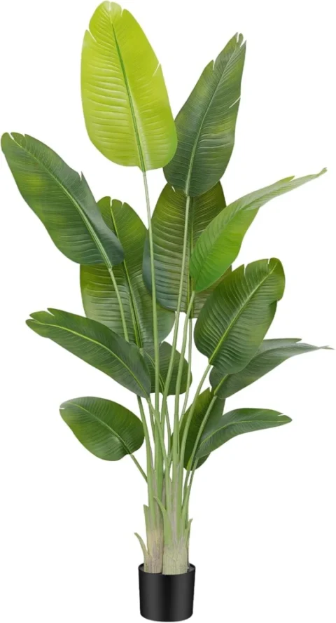 Oiseau de paradis artificiel 180 cm, bananier déco