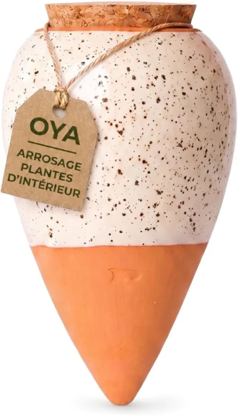Olla en terre cuite blanc grainé 25 cl à planter