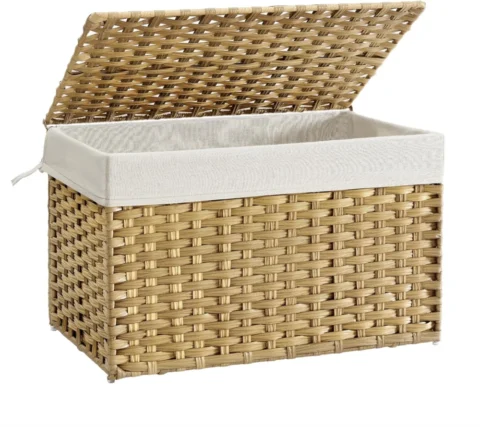 Panier à linge pliable en rotin synthétique, 105 L