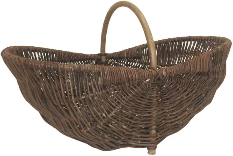Panier bourguignon ovale en osier brut, 56 cm