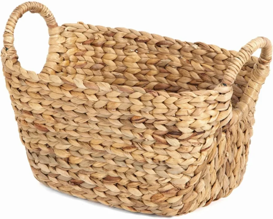 Panier de rangement Caracas en jacinthe d’eau, taille M