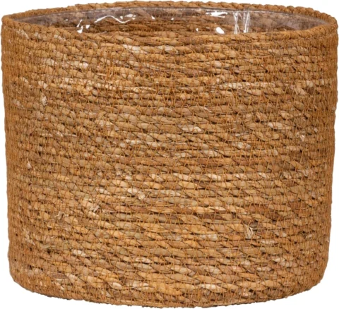 Panier en jonc de mer avec film plastique, 24 cm