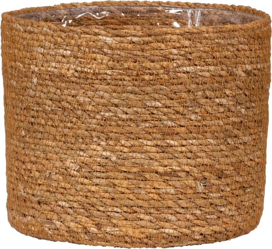Panier en jonc de mer avec film plastique, 24 cm