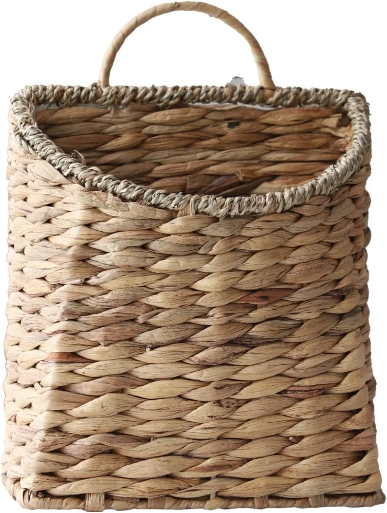 Panier mural suspendu en jacinthe d’eau, style rustique