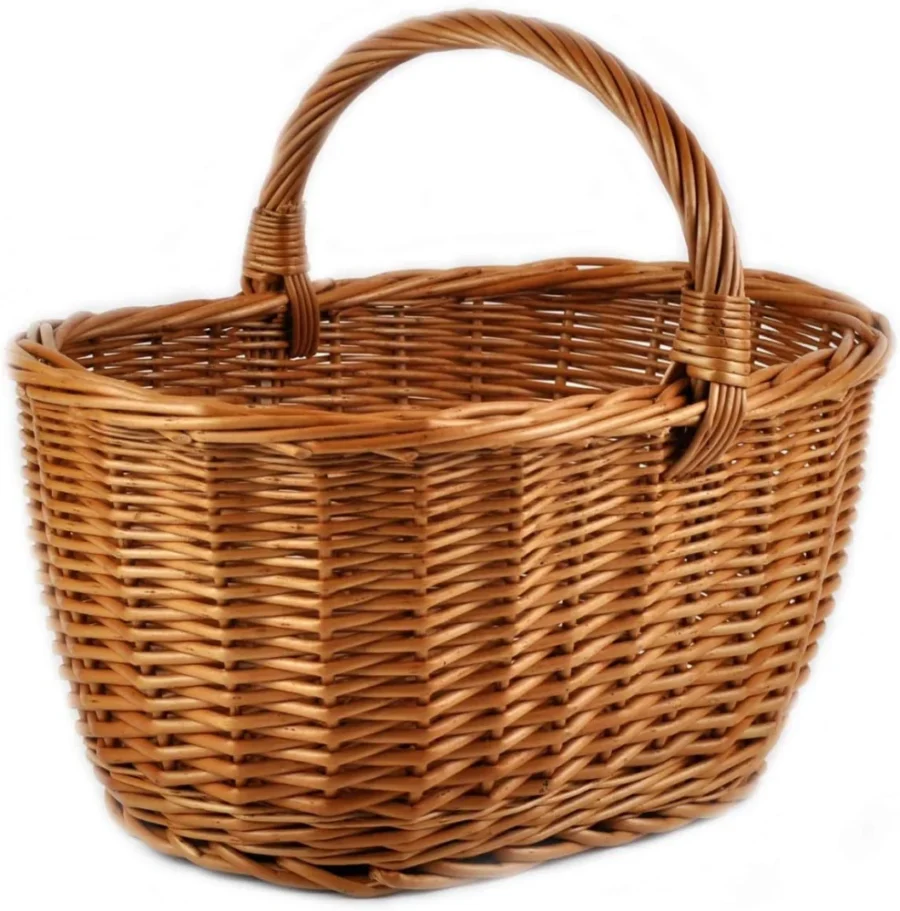 Panier PM24 en saule tressé, hauteur 25 à 35 cm