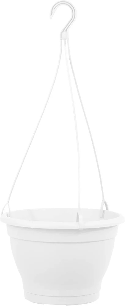 Panier suspendu en plastique blanc, 25 cm, résistant au gel