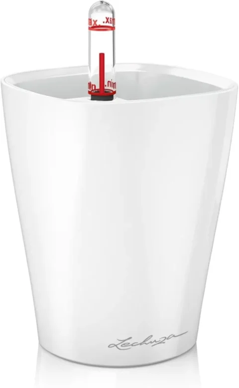 Petit pot de fleurs Lechuza Mini-Deltini blanc, 10 cm
