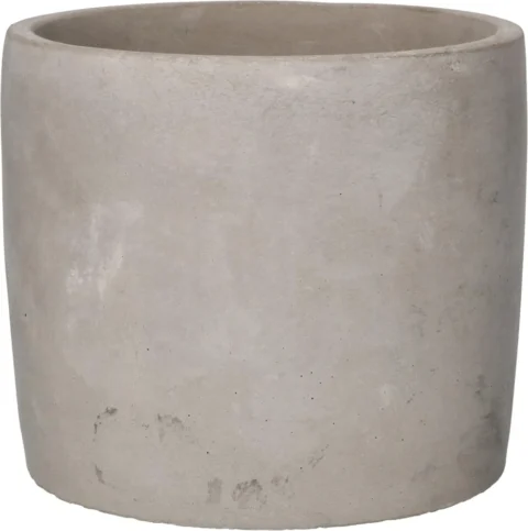 Petit pot rond en béton brut décoratif 13 x 12 cm