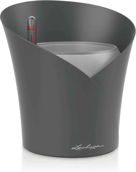 Pot à orchidée auto-arrosant gris ardoise, Lechuza