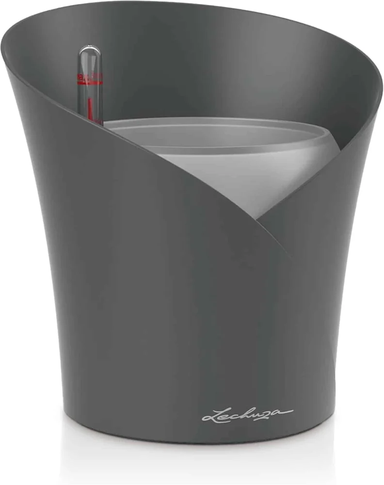 Pot à orchidée auto-arrosant gris ardoise, Lechuza
