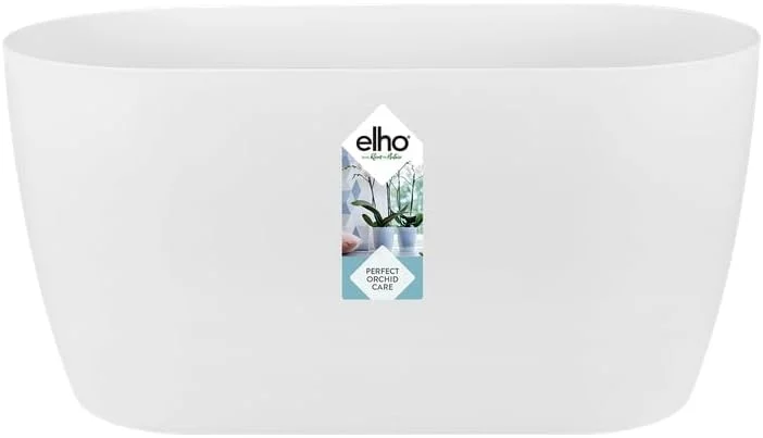 Pot à orchidée duo blanc, 25 cm, Elho Brussels
