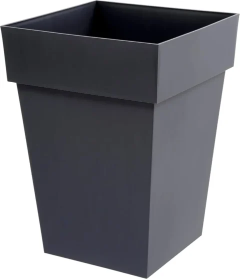 Pot de fleurs carré Toscane gris, 39 cm, 51 L