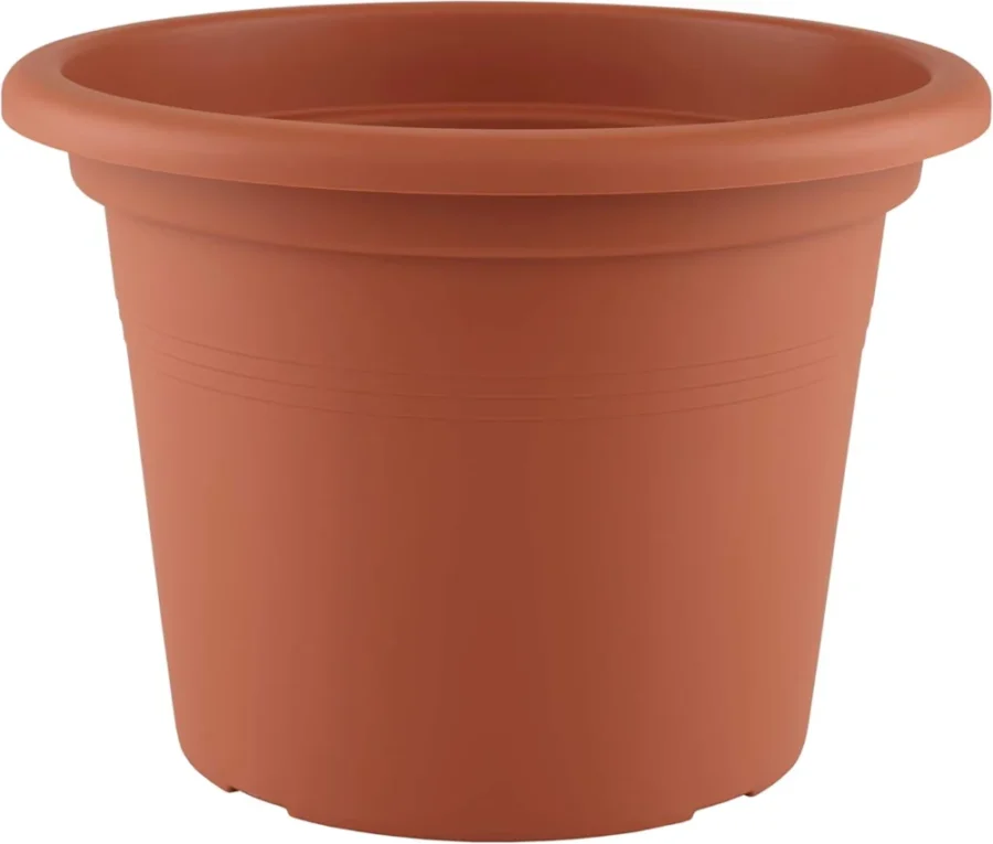 Pot de fleurs cylindrique en terre cuite, 50 cm