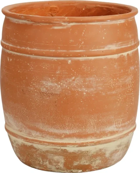 Pot de fleurs effet terre cuite vieillie 28 x 24 cm