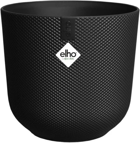 Pot de fleurs Elho Jazz rond noir, 26 cm, résistant gel
