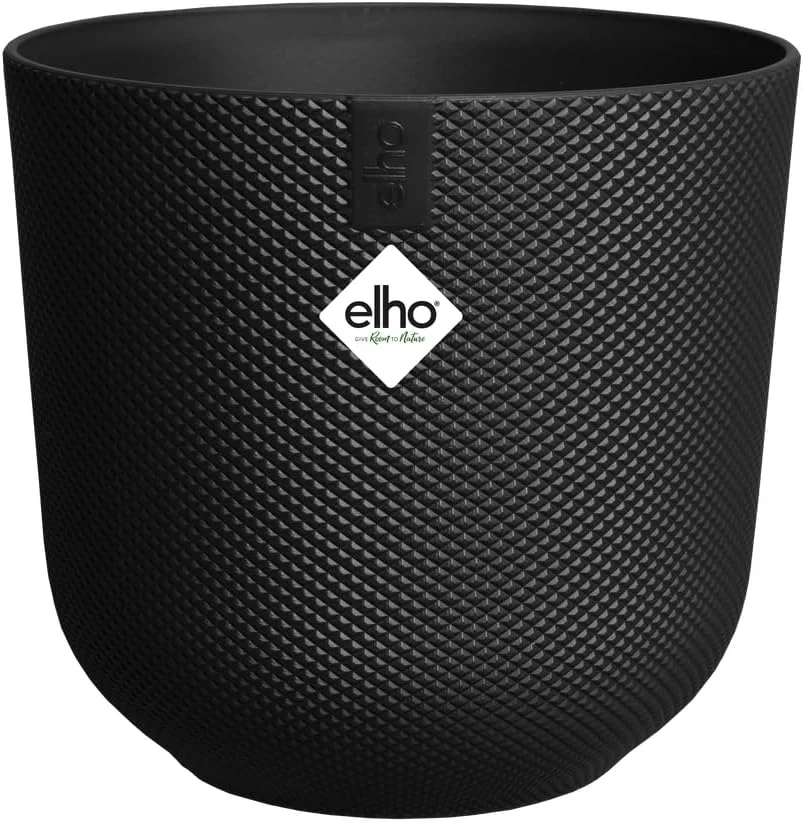 Pot de fleurs Elho Jazz rond noir, 26 cm, résistant gel