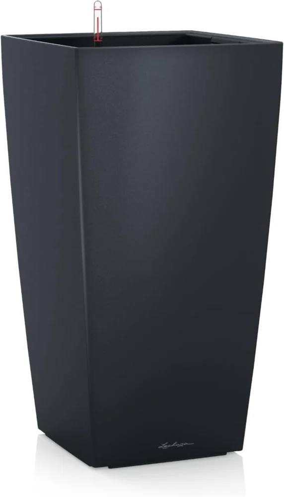Pot de fleurs Lechuza Cubico gris ardoise, 22 cm