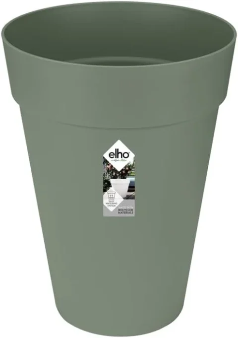 Pot de fleurs rond haut vert pistache, 45 cm