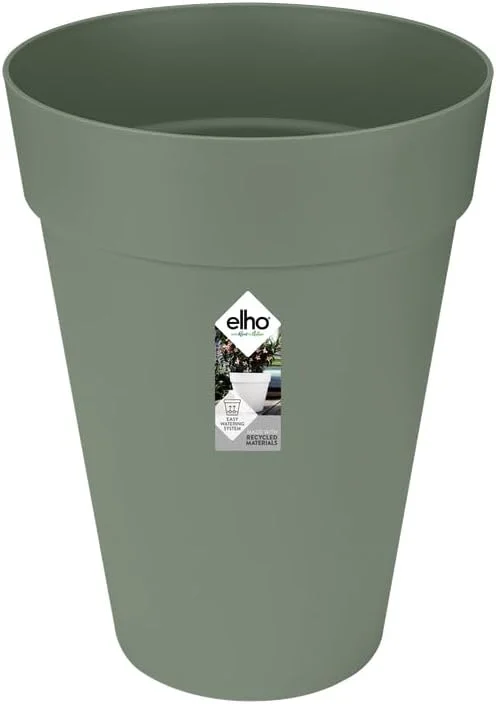 Pot de fleurs rond haut vert pistache, 45 cm