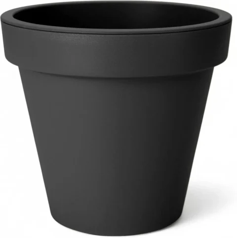 Pot de fleurs rond XXL anthracite, 58 cm, sans trou