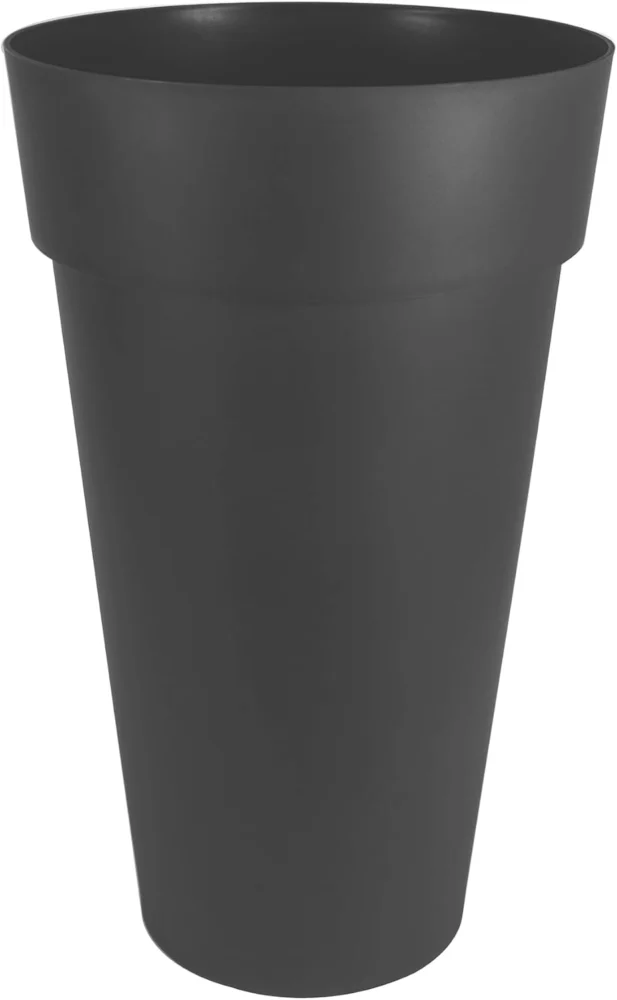 Pot de fleurs XXL Toscane en plastique gris, 48 cm, 90 L