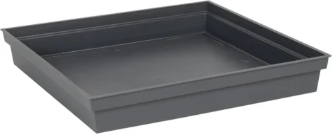 Soucoupe carrée anthracite 40 cm compatible pot Toscane
