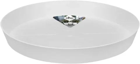 Soucoupe ronde blanche 30 cm en plastique recyclé