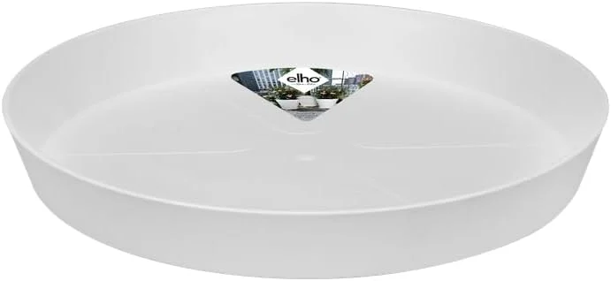 Soucoupe ronde blanche 30 cm en plastique recyclé