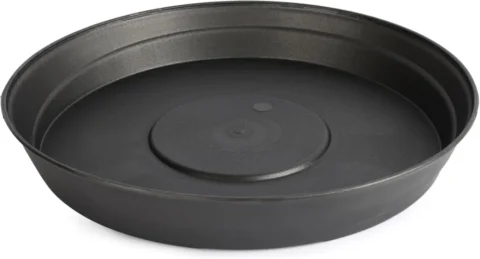 Soucoupe ronde graphite 24 cm au design moderne