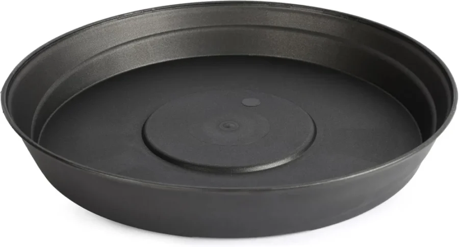 Soucoupe ronde graphite 24 cm au design moderne