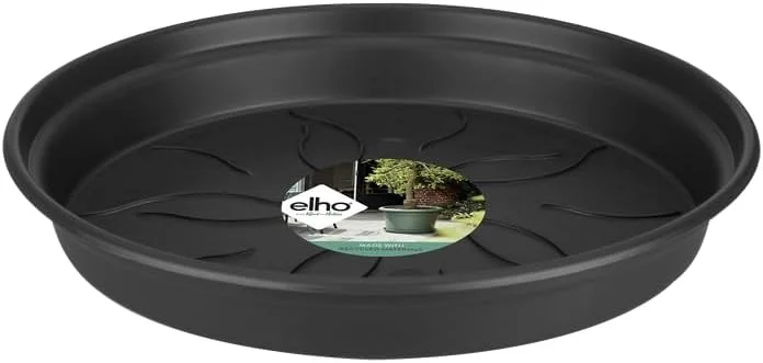 Soucoupe ronde noire 65 cm en plastique recyclé
