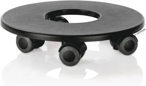 Support à roulettes noir pour pot Lechuza, 30 cm