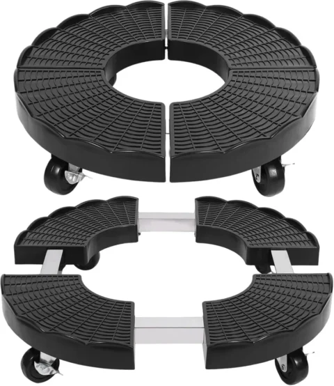 Support à roulettes réglable pour pots, Ø 38-50 cm