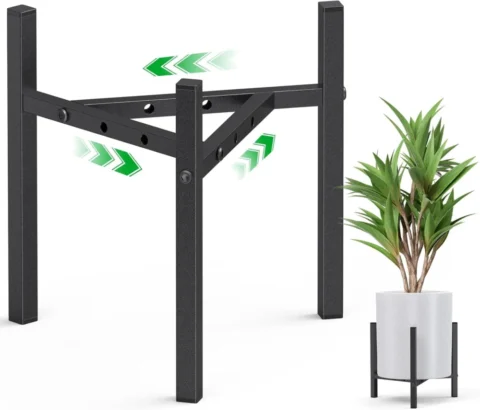 Support d’angle réglable en métal noir, 2 niveaux