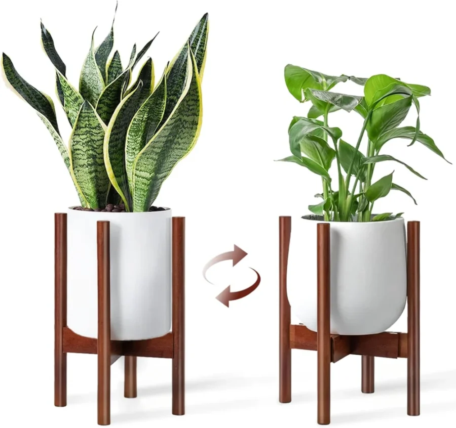 Support de plante réglable en bambou, 37 cm