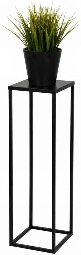 Support de plantes en métal noir, 100 cm, table d’appoint