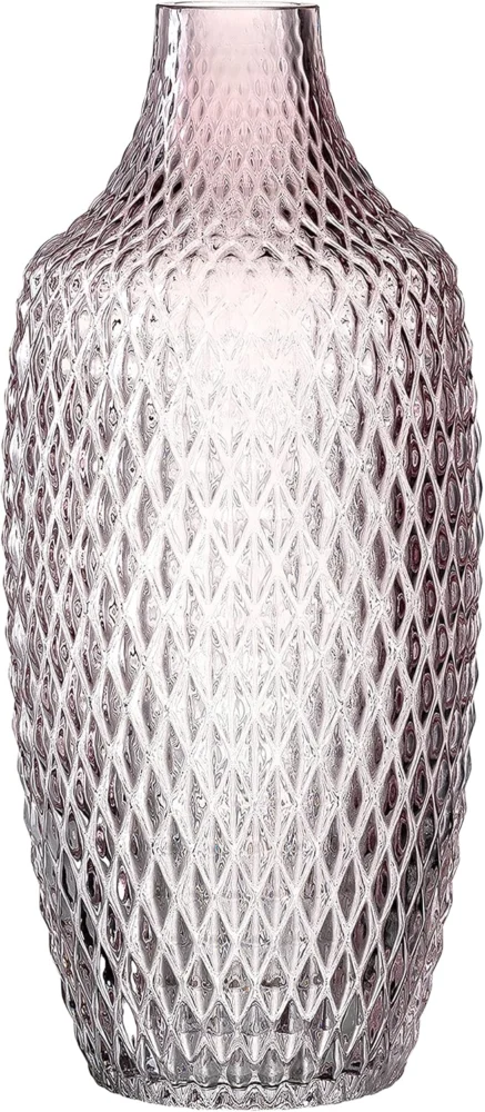 Vase bombé en verre rose Poesia, 30 cm, Leonardo